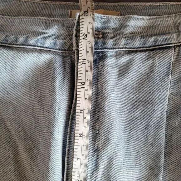 Madewell The Harlow Wide Leg Jeans Womens Blue Denim High Rise Size 30 Pleated - Picture 4 of 8